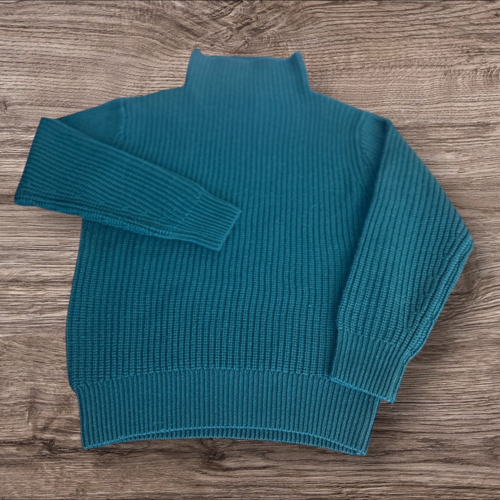 WILFRED Montpellier Turtleneck Sweater Extra Fine Merino Wool Green 2XS